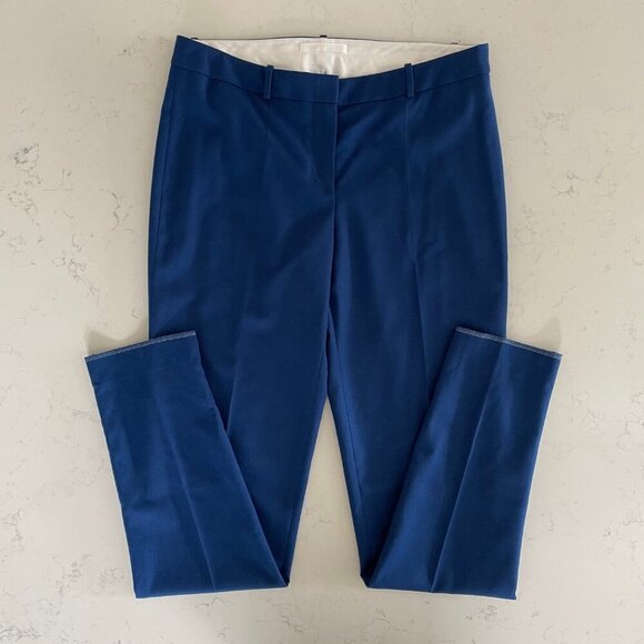 Boss Hugo Boss Tiluni1 Flat Ft Slim Strait Lg MRise Virg Wool Pants Blue 2 NWOT - Picture 5 of 15